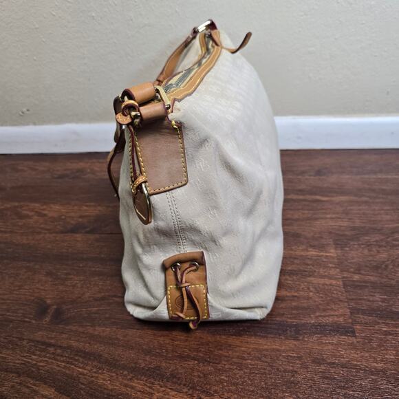 Dooney & Bourke Vintage Signature Monogram Canvas & Leather Shoulder Bag - Picture 4 of 12